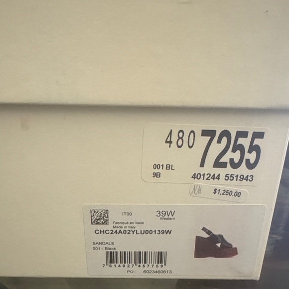 Chloe Black and Brown Wedges with Buckle - Picture 2 of 2